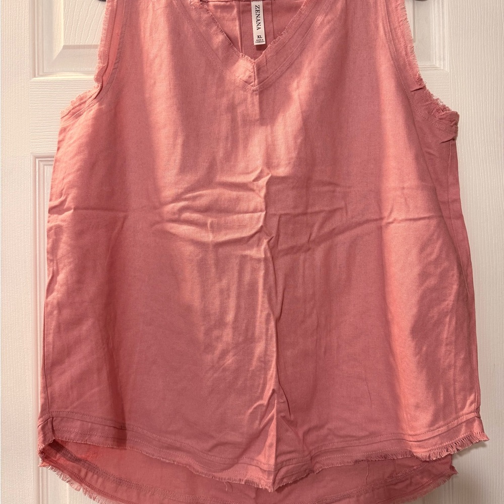 Zenana Outfitters Pink Sleeveless Tank Top
